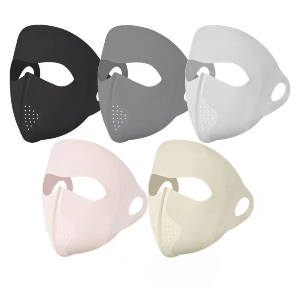 Sports Mask Breathable - หน้ากากกีฬากลางแจ้งฤดูใบไม้ผลิฤดูร้อน ผ้าไหมน้ำแข็ง ระบายอากาศ ป้องกันรังสียูวี ไม่ทิ้งรอย สำหรับขี่จักรยาน