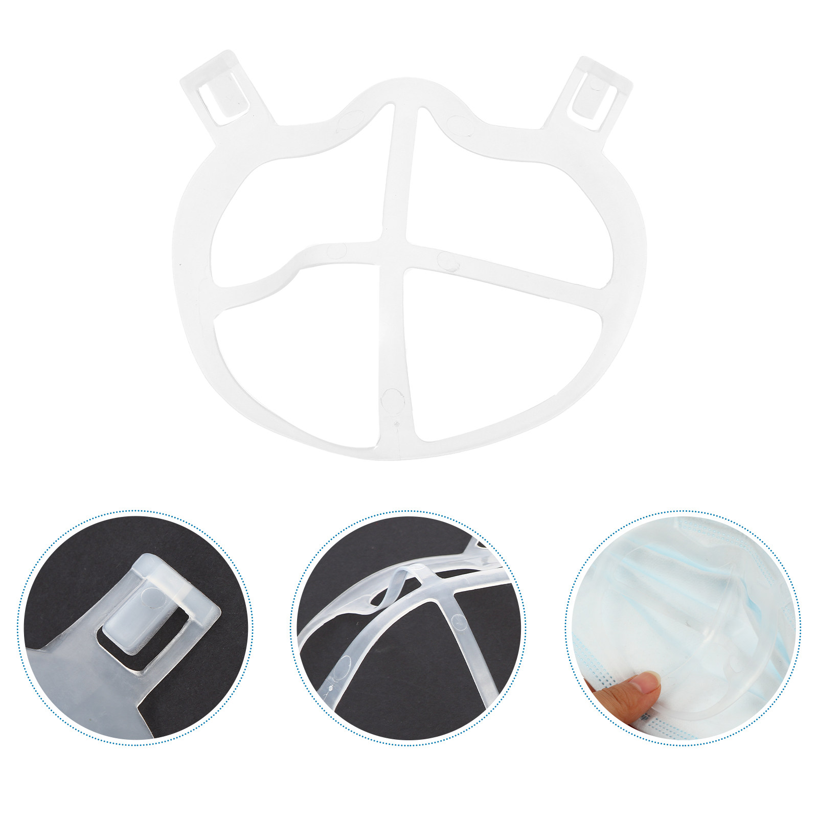 Silicone Mask Bracket - ที่ยึดหน้ากากซิลิโคน 10 ชิ้น รองรับด้านใน 3D กระชับใบหน้า