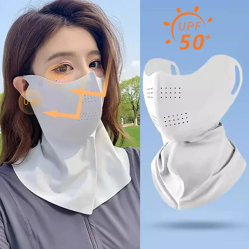 Sports Mask Breathable - ผ้าปิดหน้าและคอ ป้องกันรังสียูวี ผ้าไหมน้ำแข็ง สำหรับกิจกรรมกลางแจ้ง วิ่ง ออกกำลังกาย