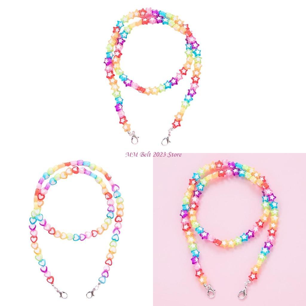 Mask Chain Holder - 49ME เชือกเส้นเล็กแบบแขวนที่คลุมหน้าผู้ถือหน้ากากโซ่ลูกปัดสร้อยคอพร้อมคลิป
